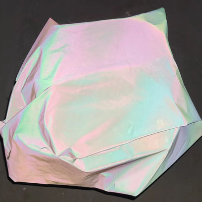 Witte Rekgloed in het Donkere Vinyl Iriserende Lichtgevende Hologram van de Polyesterstof