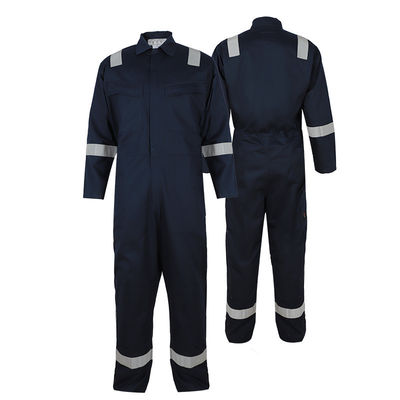 Lichtgewicht hallo Marineblauwe de Antiveiligheids Eenvormige Lasser Fire Resistant Apparel van Vis Fire Retardant Coveralls Cotton