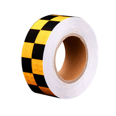 Retro Veiligheidsgevaar Waarschuwing Reflecterende Tape Zwart Geel Voor Auto's Kleurrijke Sterke Hechting PVC