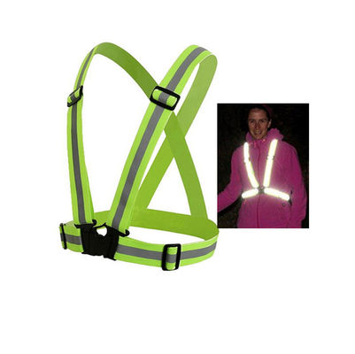 Uitrustings Hoog Zicht die Weerspiegelende Riem voor het Runnen van Sleeveless de V-vormreflector van Verkeerssporten cirkelen
