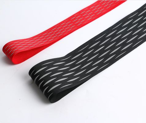 De Riem Weerspiegelend die Nylon van de jacquard Elastisch Singelband voor Zakkleding wordt geweven