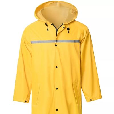 Ansi Lichtgewicht Weerspiegelend de Regenjasje van Politiemensen met Hood Long Safety Emergency Raincoat
