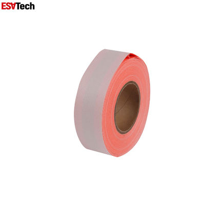 Zilveren oranje vlamvertragend reflecterend band 5 cm / 7,5 cm breedte voor veiligheidsdraagwerk