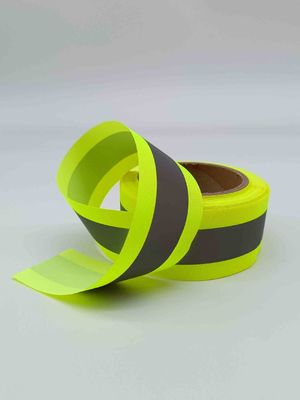 Groene Weerspiegelende Elastische Band voor de Riem van de Kledingssingelband voor Veiligheid 5cmx50m
