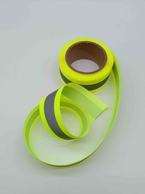 50mm Weerspiegelende Groene de Douane Hoge Lichte Zwarte van de Singelband Fluorescente Gele Weerspiegelende Band