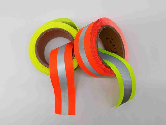 Het oranje Weerspiegelende van het Polyurethaan Plastic Stroken TPU van de Stoffenband Materiële Nylon Met een laag bedekte Plastiek
