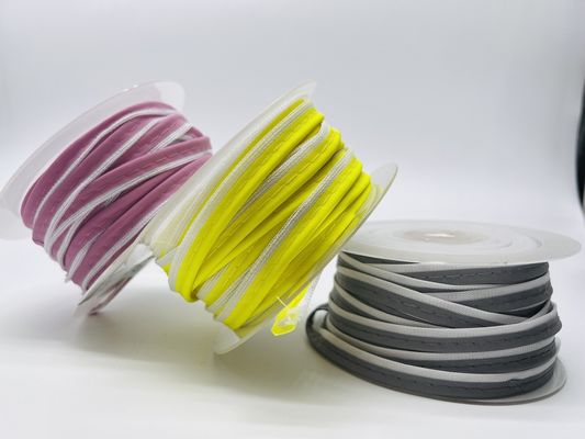 Aanpassing naaien op reflecterende stof Pijpbanden Trims hoofdband voor kleding zak pet broek