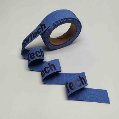 Elastische reflecterende webbing materiaal Blauw katoenen doek gerecycled voor tasband