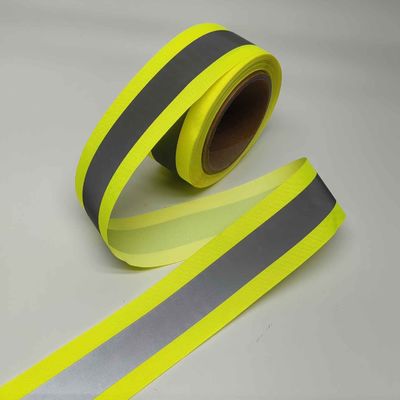 Hoog te markeren Geel Reflectieve webbing Voor kleding Tassen Sportkleding Outwear werkkleding