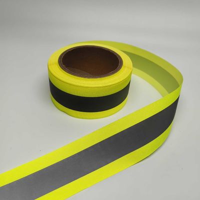 Geel Zilver Geel High Visibility Reflective Webbing Voor kledingstukken Tassen Sportkleding Outwear