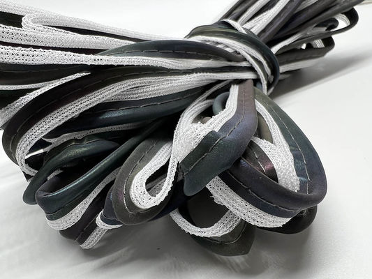 Zilver polyester reflecterende buizen rollen zichtbaarheid warmte geactiveerde lijm wasbaar tot 50 cycli